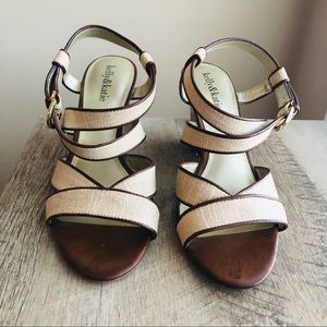 Kelly & Katie Canvas Wedge Sandals 8.5 EUC